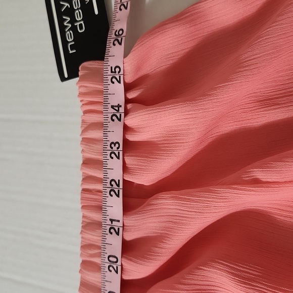 New York City Design Co Skirt Pink Lined Pleat Elastic Waist Chiffon SZ 5X Flowy - Picture 10 of 12